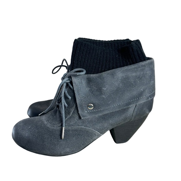 Dr. Scholl's Shoes - Dr. Scholls Womens Ali Elephant Ankle Boots Gray Suede Leather
